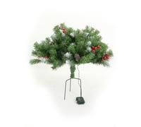 Confezione da 2 urne natalizie da 61 cm, con paletti, 50 luci calde e multicolori