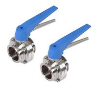Confezione da 2 valvole a farfalla da 5,1 cm/3,8 cm/3,8 cm/3,6 cm 16 cm, valvola a farfalla con grilletto 1,6 MPa per prodotti caseari fatti in casa (2 pollici)
