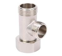 Confezione da 2 valvole deviatori a 3 vie, rotazione di 180 gradi, per controllo dei flussi d'acqua, set di spegnimento per bagno, WC, set di distributori d'acqua