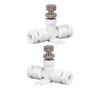 Confezione da 2 valvole di controllo del flusso d'acqua RO da 1/4 di pollice con regolatore di velocità flusso d'acqua raccordo raccordo valvole di controllo del flusso d'acqua