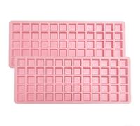 Confezione da 2 vassoi in silicone per alimenti con 60 stampi per cubetti di ghiaccio progettati per l'essiccatore a freddo Harvest Right, consentendo la creazione di dolcetti (rosa)