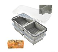 Confezione da 2 vassoi in silicone per congelamento con coperchi per zuppa di brodo e salsa, progettati per il controllo delle porzioni e una gestione efficiente dello spazio nel congelatore (grigio