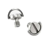 Confezione da 2 viti ad anello a D in acciaio inox da 1/4 di pollice per fotocamera DSLR monopiede e piastre per obiettivo, viti di fissaggio in metallo