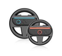 Confezione da 2 volanti compatibili con console Nintendo Switch 2 JoyCon, ruote da corsa per Mario Kart 8 Deluxe [Mariokart Switch 2 Volante Joycon Accessori di fissaggio per controller] (2 x Neri)