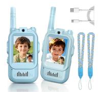Confezione da 2 walkie talkie video per bambini, interfoni video portatili ricaricabili, giocattoli per interni ed esterni per giochi i