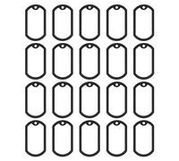 Confezione da 20 anelli in silicone per piastrine per cani, in gomma siliconica, per ridurre il rumore di tintinnio, nero