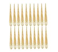 Confezione da 20 Anelli per Artigli con Punta per Unghie, Costume da Regina Antica Accessorio Decorativo per Anelli per Unghie con Punta per Dita, Protezioni per Nocche per Dita Color Oro per Sp
