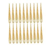 Confezione da 20 Anelli per Artigli con Punta per Unghie per Dita Accessori per Armatura per Punta di Dito in Oro per Costume da Regina Antica Halloween Cosplay Spettacolo di Danza Drammatica