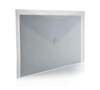 Confezione da 20 cartelle buste con chiusura a V-lock - formato A2 - 43,5 x 61 cm - poster, arte, grandi formati - in vetro trasparente con texture soft touch, 100% Eco by Office Box