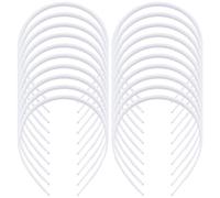 Confezione da 20 cerchietti per capelli, in plastica dura, sottili, sottili, in tinta unita, 1 cm, per donne e ragazze