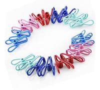 Confezione da 20, clip per sacchetti di alimenti, in acciaio e rivestito in PVC, per conservare alimenti, clip di tenuta per sacchetti e mollette per bucato, clip per sacchetti per congelatore, per