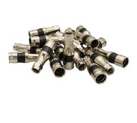 Confezione da 20 connettori RG11, raccordi coassiali a compressione F con O-ring resistente alle intemperie, pin placcato argento per bassa perdita di segnale, adattatore coassiale resistente per CATV