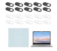 Confezione da 20 coperture per webcam,cursori ultra sottili per coperture per webcam per computer portatili smartphone tablet PC accessori per telefoni cellulari per coperture per webcam (bianco,nero)