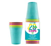 Confezione da 20 coppe estive | 53cl tazze americane multicolore | Beer Pong | Bicchieri di plastica riutilizzabili | Lavaggio a mano e in lavatrice | OriginalCup®