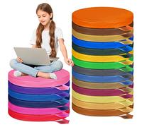 Confezione da 20 cuscini rotondi da pavimento per aule, 38 cm, flessibili, con manici, colorati, per studenti, in schiuma, per bambini, adulti, asili, scuole, asili, casa, ufficio