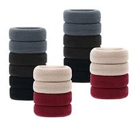 Confezione da 20 elastici colorati in spugna nera a maglia, elastici larghi e spessi, elastici per capelli elastici per capelli elastici per capelli per coda di cavallo