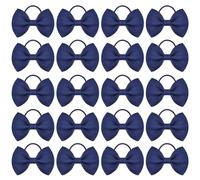 Confezione Da 20 Elastici Per Capelli Blu Navy Con Fiocco, Elastici Per Capelli Per Bambini, Accessori Per Capelli Per Ragazze, Elastici Per Capelli, Accessori Per Capelli Per La Scuola