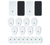 Confezione da 20 elettrodi TENS, riutilizzabili, autoadesivi, senza lattice, non irritanti, per massaggiatore TENS con connettore standard a scatto da 3,5 mm, compatibili con Belifu, Brilnurse TENS