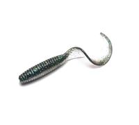 Confezione da 20 esche morbide a coda riccia bicolore con sale e attrattivo for pesci, esche morbide ad affondamento lento for pesci mandarino e persici(Grey,6.5cm 20pcs)