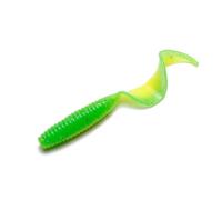 Confezione da 20 esche morbide a coda riccia bicolore con sale e attrattivo for pesci, esche morbide ad affondamento lento for pesci mandarino e persici(Groen,5.5cm 20pcs)