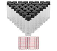 Confezione da 20 Flaconi in Vetro Ambrato 20ml con Tappo a Vite per Oli Essenziali, Profumi - Include Etichette Adesive Scritte a Mano(15ml-Clear)