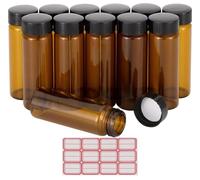 Confezione da 20 Flaconi in Vetro Ambrato 20ml con Tappo a Vite per Oli Essenziali, Profumi - Include Etichette Adesive Scritte a Mano(30ml-Brown)