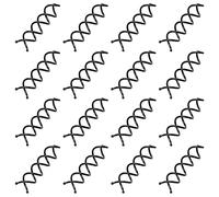 Confezione da 20 forcine per capelli a spirale, forcine a spirale per chignon, punte arrotondate antigraffio, forcine per capelli per donne, ragazze e bambini, fai da te, (nero)