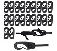 Confezione da 20 ganci per corda ammortizzante | kit di corde elastiche per kayak | ganci da barca e ganci elastici per kayak, campeggio, trampolino, esercizi, fitness, marine e uso nautico