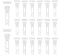 Confezione da 20 ganci verticali per tende a rullo, in plastica trasparente, per sostituzione di guide per tende, connettori per tende da finestra di casa
