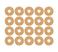 Confezione da 20 impugnature per chitarra, in sughero, plettri, plettri, impugnature rotonde, autoadesive, per chitarra, plettri, chitarra, pick grip in sughero