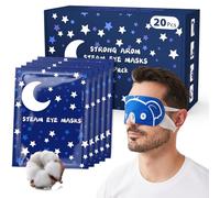 Confezione da 20 mascherine a vapore per occhi secchi, maschera per occhi caldi, maschera per dormire riscaldata per occhiaie, occhi gonfi, essenziali da viaggio in aereo, set regalo per uomini