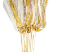 Confezione da 20 nastri di pizzo satinato da parete con campane magiche bacchette per decorazioni per feste di nozze forniture di vacanza in poliestere