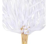 Confezione da 20 nastri di pizzo satinato da parete con campane magiche bacchette per decorazioni per feste di nozze forniture di vacanza in poliestere