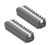 Confezione da 20 nastri per etichette per tubi termorestringenti Hse-251 da 23,6 mm, compatibili con l'etichettatrice PT E500 PT E550W PT E800W(Black on White)