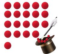 Confezione da 20 palline magiche rosse, softball in spugna, palline di spugna da 4,5 cm, piccole palline in schiuma, oggetti di scena per trucchi comici, oggetti di scena per trucchi