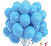 Confezione da 20 palloncini opachi blu cielo da 30 cm, per ghirlanda e arco, palloncini in lattice con kit di nastro, ideali per compleanni, matrimoni, baby shower, decorazioni per feste (20 pezzi)