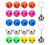 Confezione Da 20 Palloni Da Calcio Rotanti Con 2 Portachiavi Da Calcio, Giocattoli Interattivi Creativi, Accessori Per Feste Per Ragazzi E Ragazze, Mini Palloni Da 3,5 Cm (Colori Casuali)