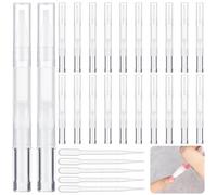 Confezione da 20 penne vuote da 3 ml per olio per cuticole, siero per la crescita delle ciglia, smalto per unghie, lucidalabbra con 5 contagocce