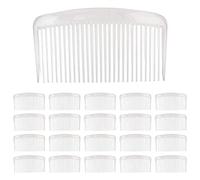 Confezione da 20 pettini laterali in plastica bianca trasparente con denti lunghi per capelli, forcine per donne, velo da sposa, accessorio decorativo per chignon