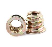Confezione da 20 pezzi M6/M8/M10 lega di zinco, dadi esagonali, diversi inserti in legno.
