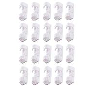 Confezione da 20 pezzi, organizer per cavi, clip in plastica, riutilizzabili, per cravatte, fissaggio e chiusura a clip, colore bianco