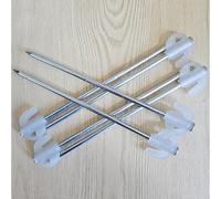 Confezione da 20 picchetti per tenda in acciaio con teste luminose, picchetti zincati resistenti da 7,8 pollici per terreni duri, ancoraggi da campeggio luminosi per tende e verande