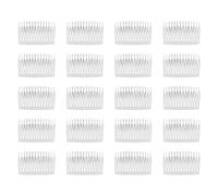 Confezione da 20 piccoli pettini laterali in plastica trasparente con denti lunghi, forcine per capelli, fermagli per capelli, per donne, velo da sposa, decorativo, fai da te, accessori per chignon