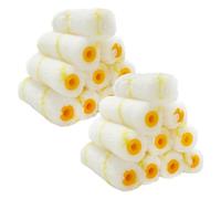 Confezione da 20 rulli gialli, piccoli rulli di vernice, colore giallo, mini rullo per radiatore, rullo di ricambio, rullo in pelliccia di agnello
