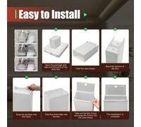 Confezione da 20 scatole per scarpe pieghevoli, scatole per scarpe pieghevoli bianche, trasparenti, impilabili DescrizioneUna vita meravigliosa inizia con uno stoccaggio organizzato. È pieghevole e im