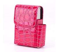 Confezione da 20 scatole per sigarette spesse da uomo e da donna con accendino, set di sigarette in pelle, pacchetto completo, borsa per sigarette portatile,K