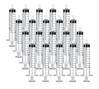 Confezione da 20 siringhe sterili da 10 ml con coperchio, siringhe in plastica con tappo, siringa liquida in plastica per animali neonati, siringhe per laboratori in resina epossidica