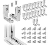 Confezione da 20 staffe angolari interne per profili in alluminio 3030 con compatibilità con filettatura M6 e struttura in lega di zinco per un'integrazione affidabile