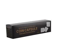 Confezione da 20 trasparenti per monete da 4,8 cm, con inserti in schiuma, trasparenti, per monete, antiurto, per collezionabili