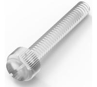 Caterpillar Red Confezione da 20 Viti a Testa Zigrinata in Plastica Acrilica Trasparente, a Taglio + zigrinate M6 x 40mm - Acrilico Viti